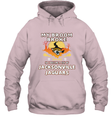 Broom Broke So I Became A Fan of Jacksonville Jaguars NFL Halloween Costume Hooded Sweatshirt Hooded Sweatshirt - belovedtshirt