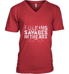 Fucking Savages In That Box Men's V-Neck Men's V-Neck - belovedtshirt