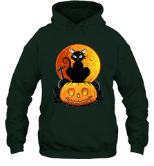 Happy Halloween Spooky Pumpkins Black Cat For Women Hooded Sweatshirt Hooded Sweatshirt - belovedtshirt