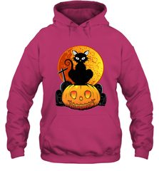 Happy Halloween Spooky Pumpkins Black Cat For Women Hooded Sweatshirt Hooded Sweatshirt - belovedtshirt