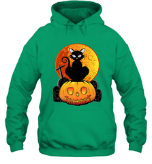 Happy Halloween Spooky Pumpkins Black Cat For Women Hooded Sweatshirt Hooded Sweatshirt - belovedtshirt