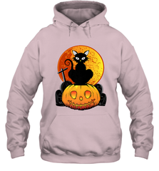 Happy Halloween Spooky Pumpkins Black Cat For Women Hooded Sweatshirt Hooded Sweatshirt - belovedtshirt