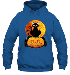 Happy Halloween Spooky Pumpkins Black Cat For Women Hooded Sweatshirt Hooded Sweatshirt - belovedtshirt