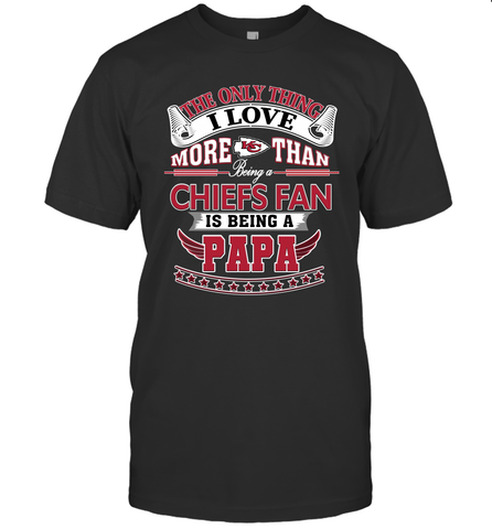 NFL The Only Thing I Love More Than Being A Kansas City Chiefs Fan Is Being A Papa Football Men's T-Shirt Men's T-Shirt / Black / S Men's T-Shirt - belovedtshirt