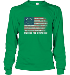 Patriotic 1776 Tee Respect the Flag Stand up for Betsy Ross Long Sleeve T-Shirt Long Sleeve T-Shirt - belovedtshirt