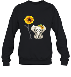 You Are My Sunshine Hippie Sunflower Elephant Gift Friend Crewneck Sweatshirt