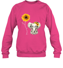 You Are My Sunshine Hippie Sunflower Elephant Gift Friend Crewneck Sweatshirt Crewneck Sweatshirt - belovedtshirt
