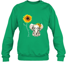 You Are My Sunshine Hippie Sunflower Elephant Gift Friend Crewneck Sweatshirt Crewneck Sweatshirt - belovedtshirt