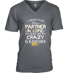 Crazy Grandma Partner in Crime design Men's V-Neck Men's V-Neck - belovedtshirt