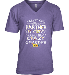 Crazy Grandma Partner in Crime design Men's V-Neck Men's V-Neck - belovedtshirt