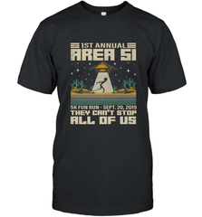 Storm Area 51 5K Fun Run They Can't Stop Us All Vintage UFO Men's T-Shirt Men's T-Shirt - belovedtshirt