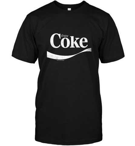 Coca Cola Vintage Enjoy Coke White Logo Men's T-Shirt Men's T-Shirt / Black / S Men's T-Shirt - belovedtshirt