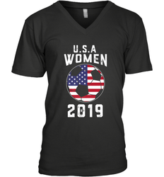 USA United States Women 2019 Soccer US Futbol Men's V-Neck