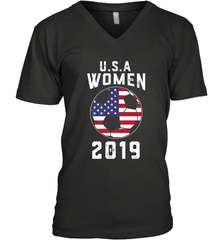USA United States Women 2019 Soccer US Futbol Men's V-Neck Men's V-Neck - belovedtshirt