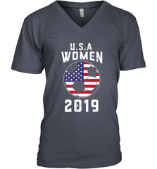 USA United States Women 2019 Soccer US Futbol Men's V-Neck Men's V-Neck - belovedtshirt