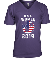 USA United States Women 2019 Soccer US Futbol Men's V-Neck Men's V-Neck - belovedtshirt