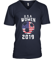 USA United States Women 2019 Soccer US Futbol Men's V-Neck