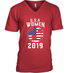 USA United States Women 2019 Soccer US Futbol Men's V-Neck Men's V-Neck - belovedtshirt