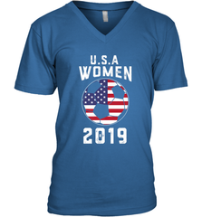 USA United States Women 2019 Soccer US Futbol Men's V-Neck Men's V-Neck - belovedtshirt