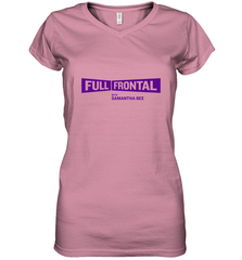 Full Frontal with Samantha Bee Purple Logo Women's V-Neck T-Shirt Women's V-Neck T-Shirt - belovedtshirt