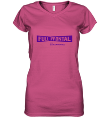 Full Frontal with Samantha Bee Purple Logo Women's V-Neck T-Shirt Women's V-Neck T-Shirt - belovedtshirt