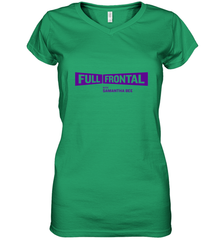 Full Frontal with Samantha Bee Purple Logo Women's V-Neck T-Shirt Women's V-Neck T-Shirt - belovedtshirt