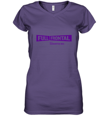 Full Frontal with Samantha Bee Purple Logo Women's V-Neck T-Shirt Women's V-Neck T-Shirt - belovedtshirt