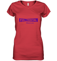 Full Frontal with Samantha Bee Purple Logo Women's V-Neck T-Shirt Women's V-Neck T-Shirt - belovedtshirt