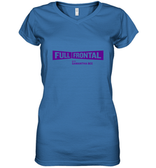 Full Frontal with Samantha Bee Purple Logo Women's V-Neck T-Shirt Women's V-Neck T-Shirt - belovedtshirt