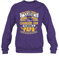 NFL The Only Thing I Love More Than Being A Los Angeles Chargers Fan Is Being A Papa Football Crewneck Sweatshirt Crewneck Sweatshirt - belovedtshirt