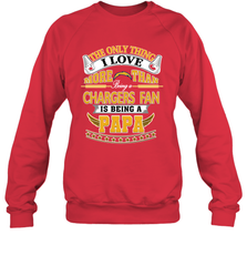 NFL The Only Thing I Love More Than Being A Los Angeles Chargers Fan Is Being A Papa Football Crewneck Sweatshirt Crewneck Sweatshirt - belovedtshirt