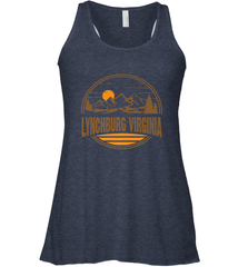 Vintage Lynchburg, Virginia Mountain Hiking Souvenir Print Women's Racerback Tank Women's Racerback Tank - belovedtshirt