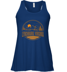 Vintage Lynchburg, Virginia Mountain Hiking Souvenir Print Women's Racerback Tank Women's Racerback Tank - belovedtshirt