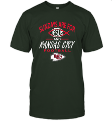 Sundays Are For Jesus and Kansas City Funny Football Men's T-Shirt Men's T-Shirt - belovedtshirt