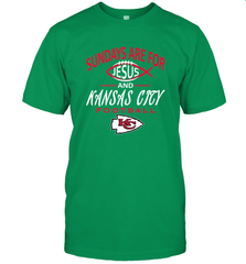 Sundays Are For Jesus and Kansas City Funny Football Men's T-Shirt Men's T-Shirt - belovedtshirt