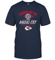 Sundays Are For Jesus and Kansas City Funny Football Men's T-Shirt Men's T-Shirt - belovedtshirt