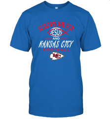 Sundays Are For Jesus and Kansas City Funny Football Men's T-Shirt Men's T-Shirt - belovedtshirt