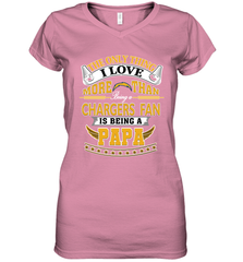 NFL The Only Thing I Love More Than Being A Los Angeles Chargers Fan Is Being A Papa Football Women's V-Neck T-Shirt Women's V-Neck T-Shirt - belovedtshirt