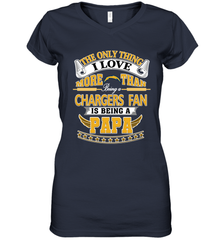 NFL The Only Thing I Love More Than Being A Los Angeles Chargers Fan Is Being A Papa Football Women's V-Neck T-Shirt Women's V-Neck T-Shirt - belovedtshirt