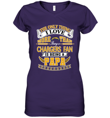 NFL The Only Thing I Love More Than Being A Los Angeles Chargers Fan Is Being A Papa Football Women's V-Neck T-Shirt Women's V-Neck T-Shirt - belovedtshirt