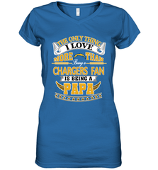 NFL The Only Thing I Love More Than Being A Los Angeles Chargers Fan Is Being A Papa Football Women's V-Neck T-Shirt Women's V-Neck T-Shirt - belovedtshirt
