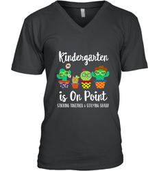 Kindergarten is on point, 1st day of school cactus teacher Men's V-Neck