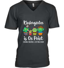 Kindergarten is on point, 1st day of school cactus teacher Men's V-Neck Men's V-Neck - belovedtshirt
