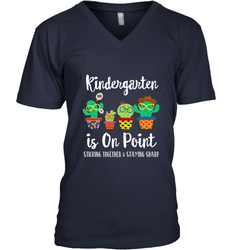 Kindergarten is on point, 1st day of school cactus teacher Men's V-Neck
