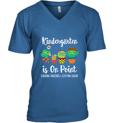 Kindergarten is on point, 1st day of school cactus teacher Men's V-Neck Men's V-Neck - belovedtshirt