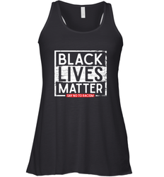 Say Black Lives Matter and No To Racism Human Rights Slogan Women's Racerback Tank