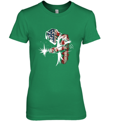 Welder American Flag USA Patriotic Welder Gift Women's Premium T-Shirt