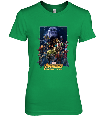 Marvel Avengers Infinity War Neon Team 2 Women's Premium T-Shirt