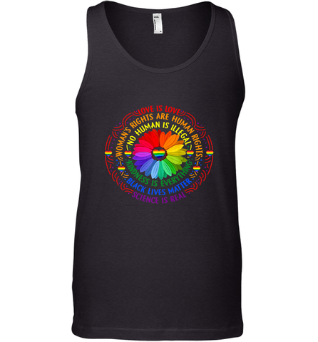 Rainbow Black Lives Matter Science LGBT Pride Flower Men's Tank Top Men's Tank Top / Black / XS Men's Tank Top - belovedtshirt