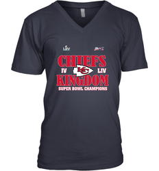 NFL Kansas City Chiefs Logo super bowl champions IV LIV Men's V-Neck